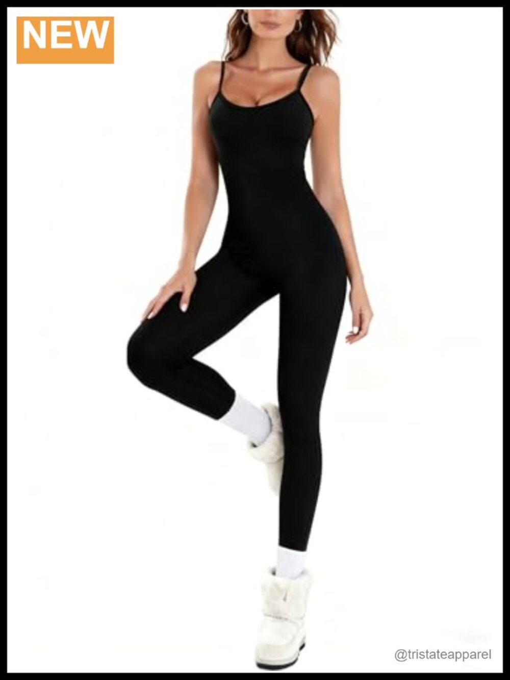 Sunzel Women's Yoga Jumpsuit Adjustable Spaghetti Strap Workout Bodysuit